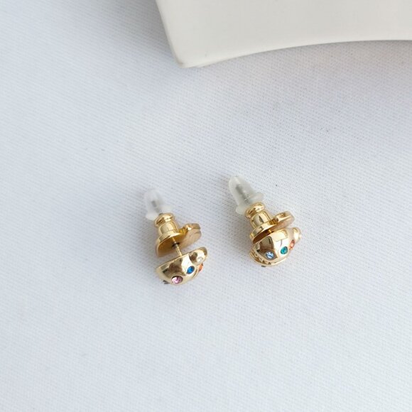 Kate Spade Nature Walk Ladybug Gold Multicolor Stud Earrings - Picture 3 of 4